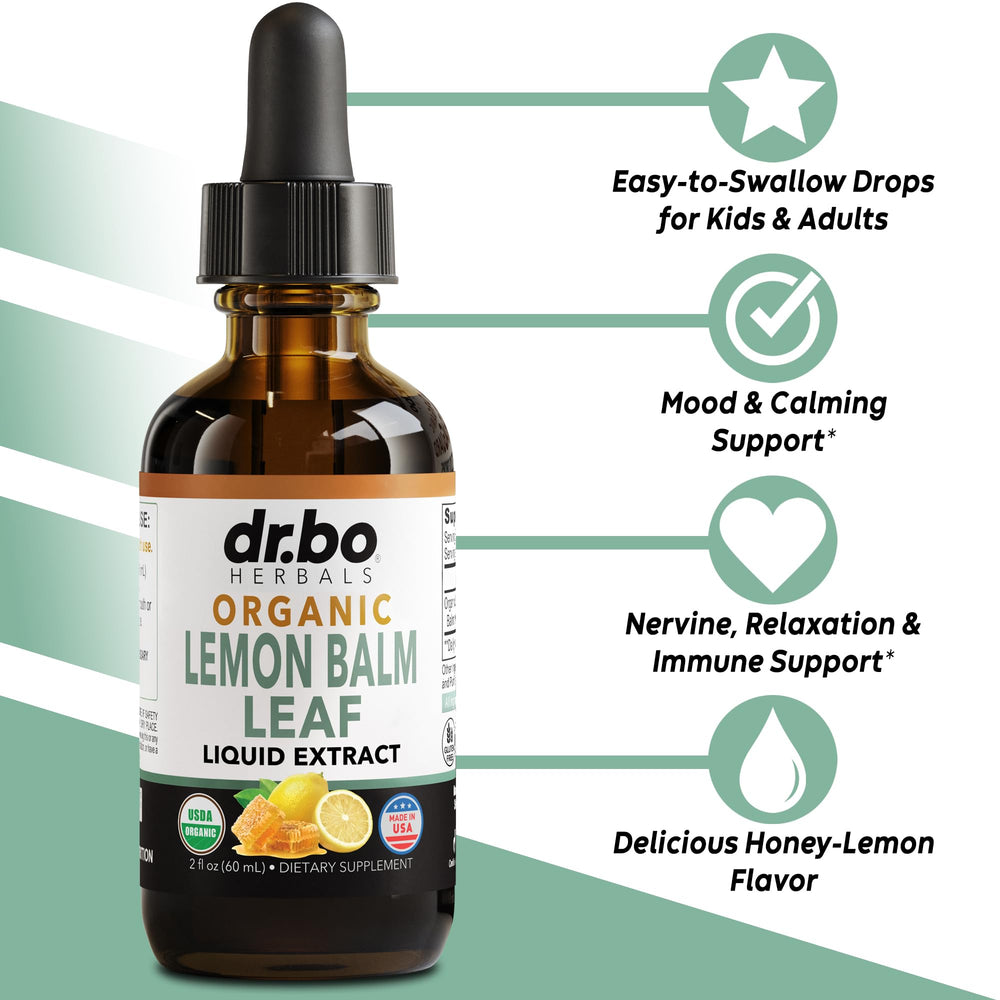 Calm relaxation tincture drops in glass bottle