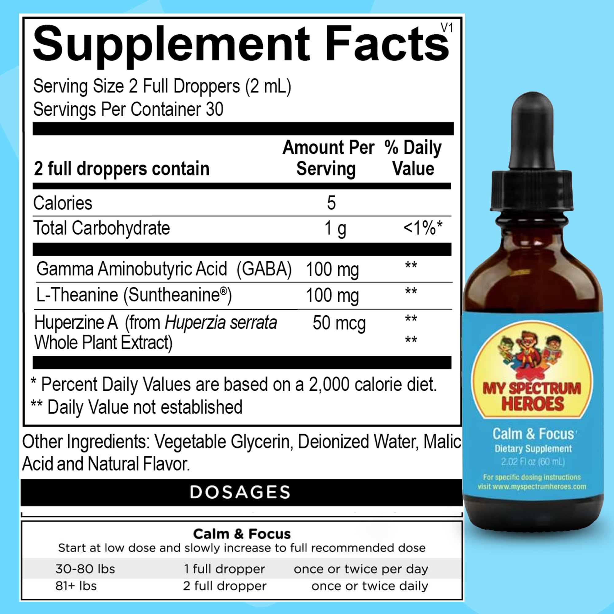 Dropper dispensing Calm & Focus Drops