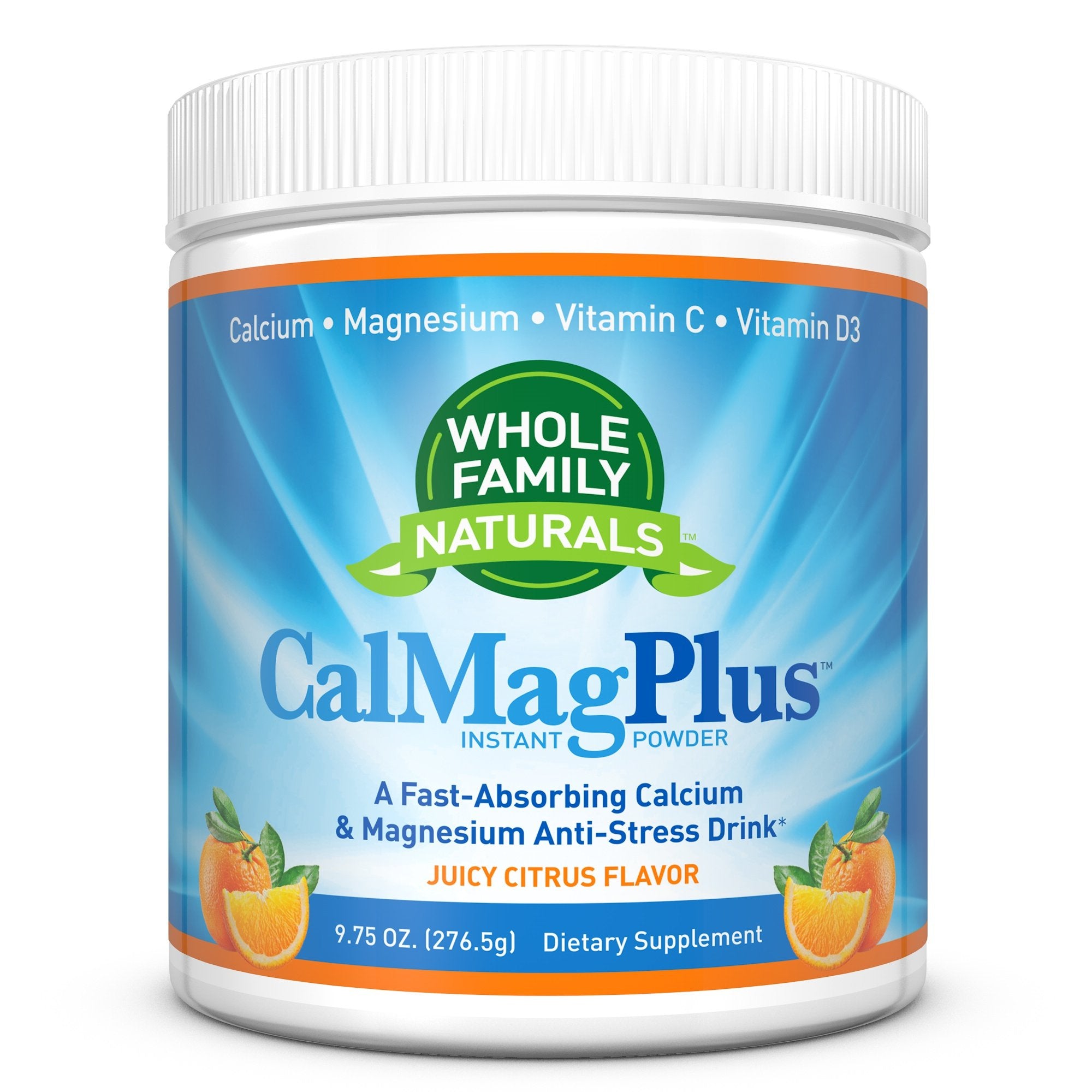 CalMag Plus box and bottle with orange-tangerine flavor