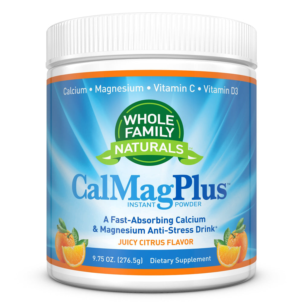 CalMag Plus box and bottle with orange-tangerine flavor
