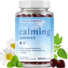 Calming Ashwagandha Teens Gummies bottle on white background