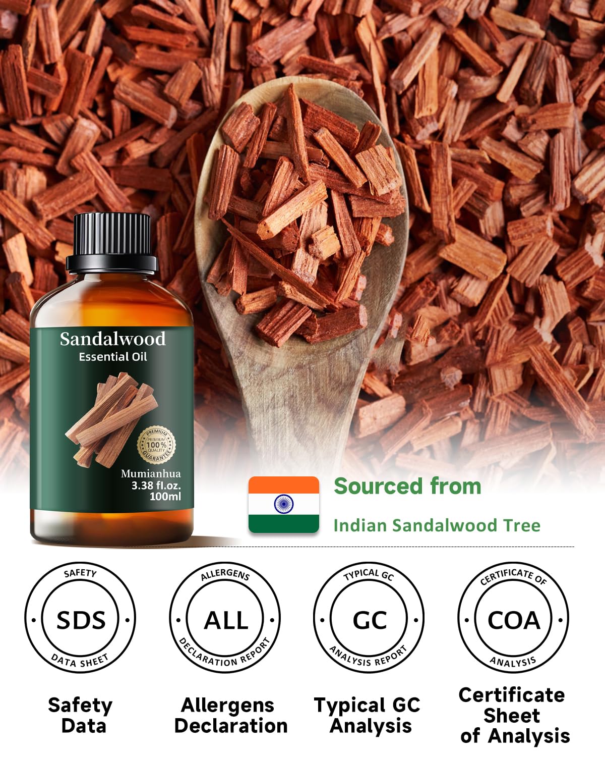 Calming bedroom scene with sandalwood aroma for meditation