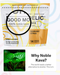 Ingredients graphic featuring kava and mucuna pruriens