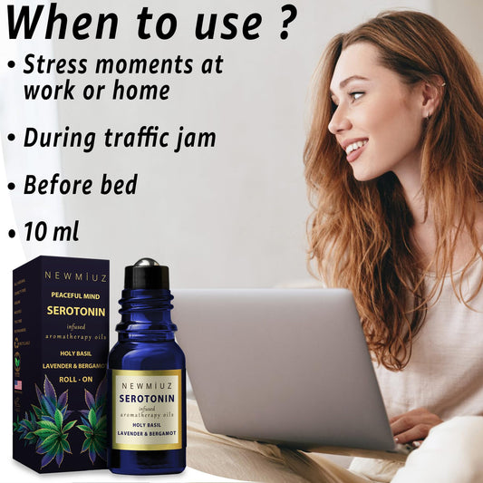 Close-up of anti-stress essential oil rollerball
