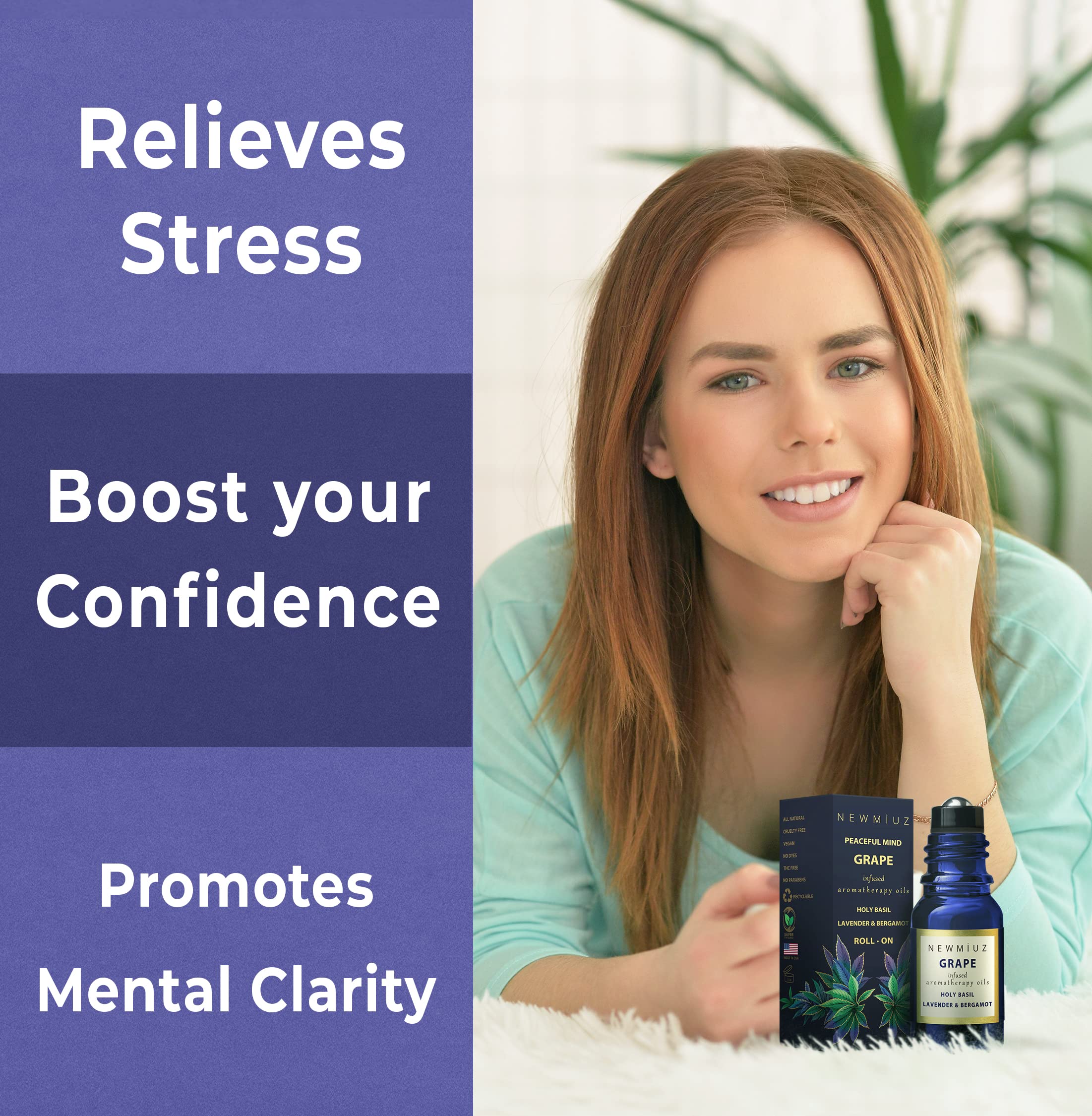 Travel-friendly 10ml calming roll-on displayed for on-the-go use