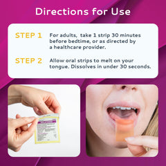 Travel-friendly Calmour Melatonin Strips in portable packaging