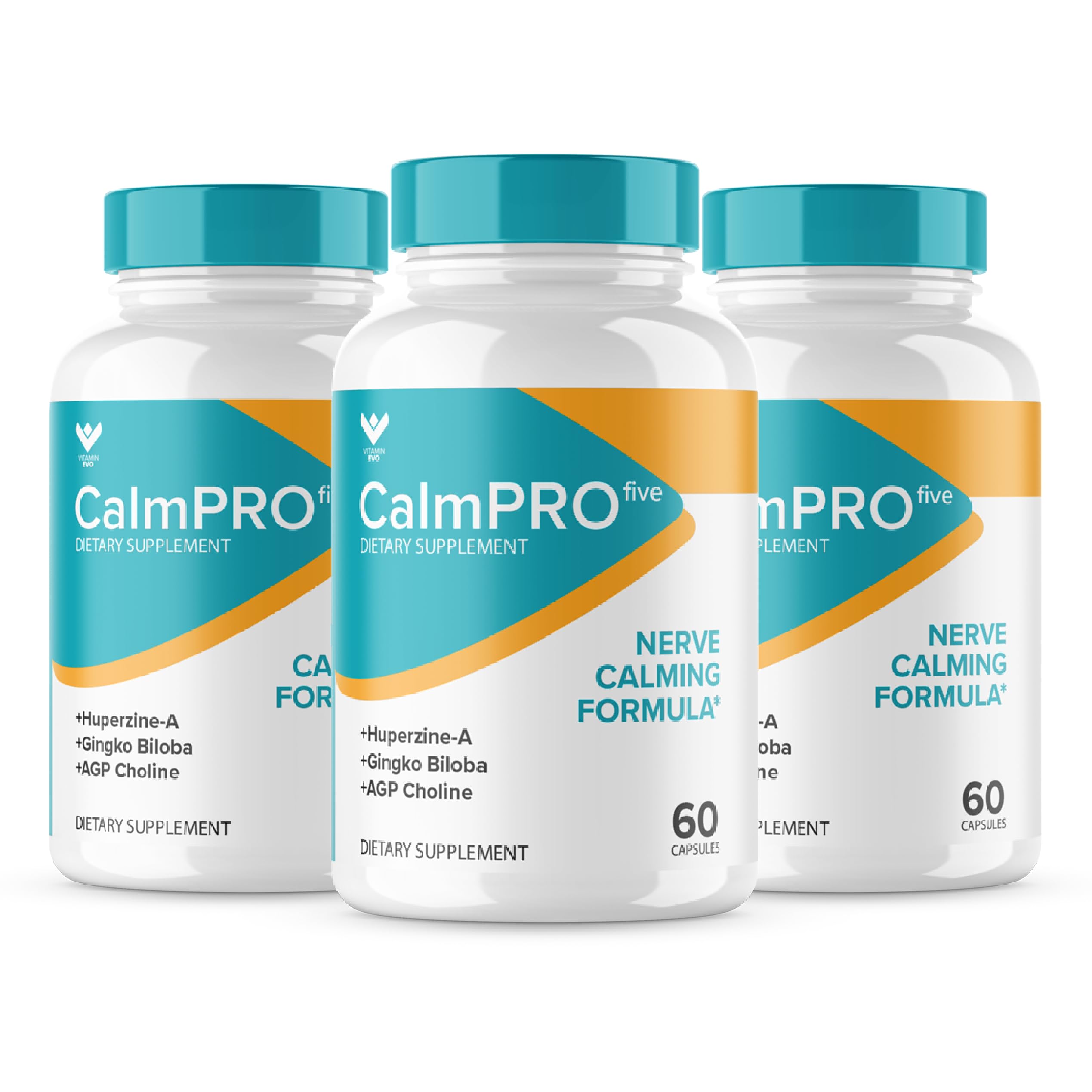 Calmpro5 (3 PACK) CalmPro5 – Natural Nerve Calm Aid Supplement | 180 Caps | 3 M ...