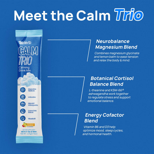 Close-up of CalmTrio Raspberry Lemon label