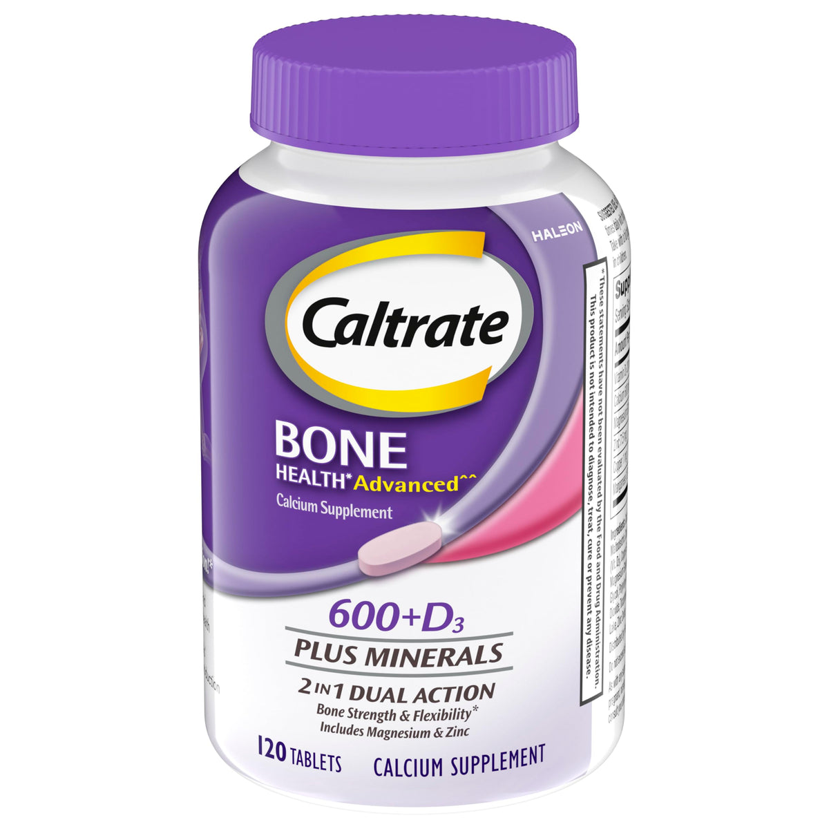 Front view of Caltrate 600 Plus D3 Minerals bottle