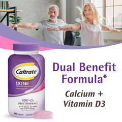 Label detailing calcium 600 mg and vitamin D3 20 mcg per tablet
