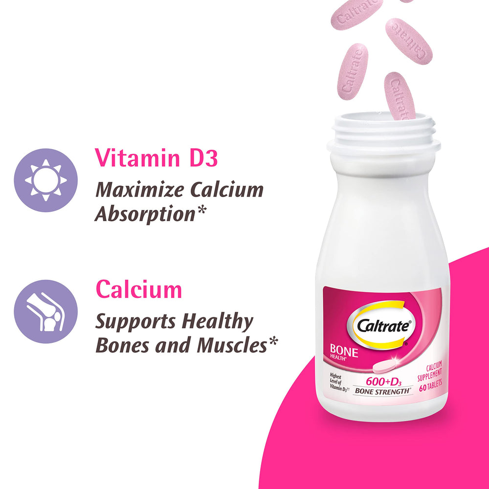 Standing Caltrate bottle on a white background