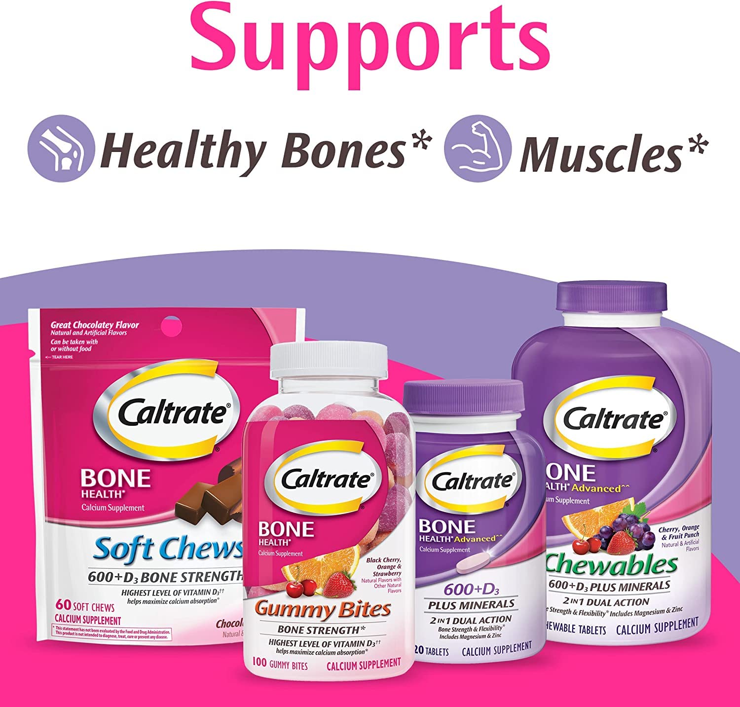 Two-pack retail packaging image for Caltrate Minis + Minerals