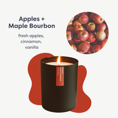 Matte black tumbler candle with lid removed