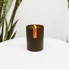 Packaging and product labeling for Apples & Maple Bourbon candle