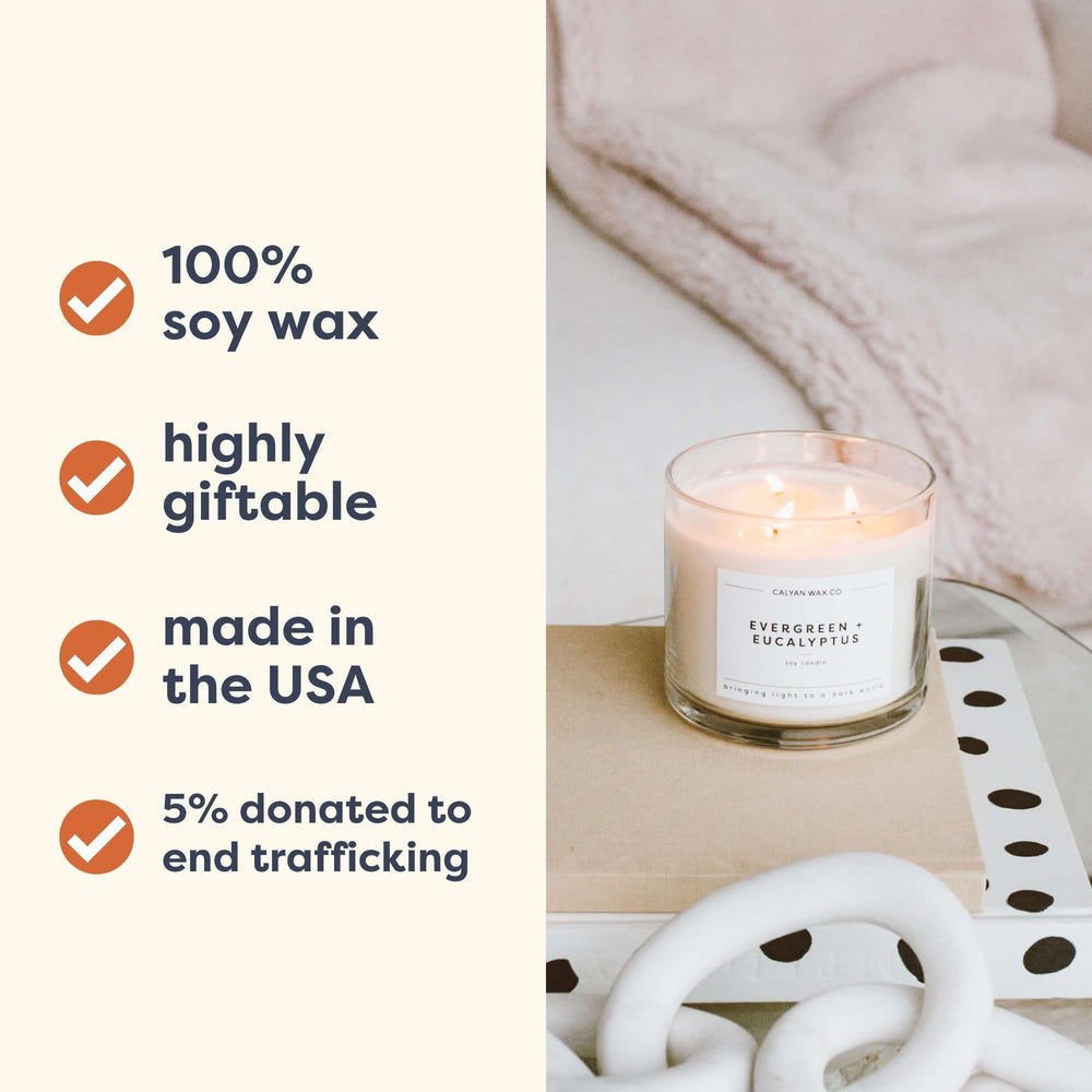 Close-up of Aspen & Fog candle label