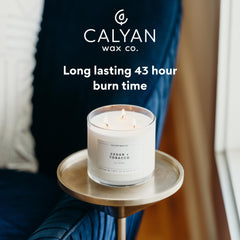 Three cotton wicks in Aspen & Fog candle