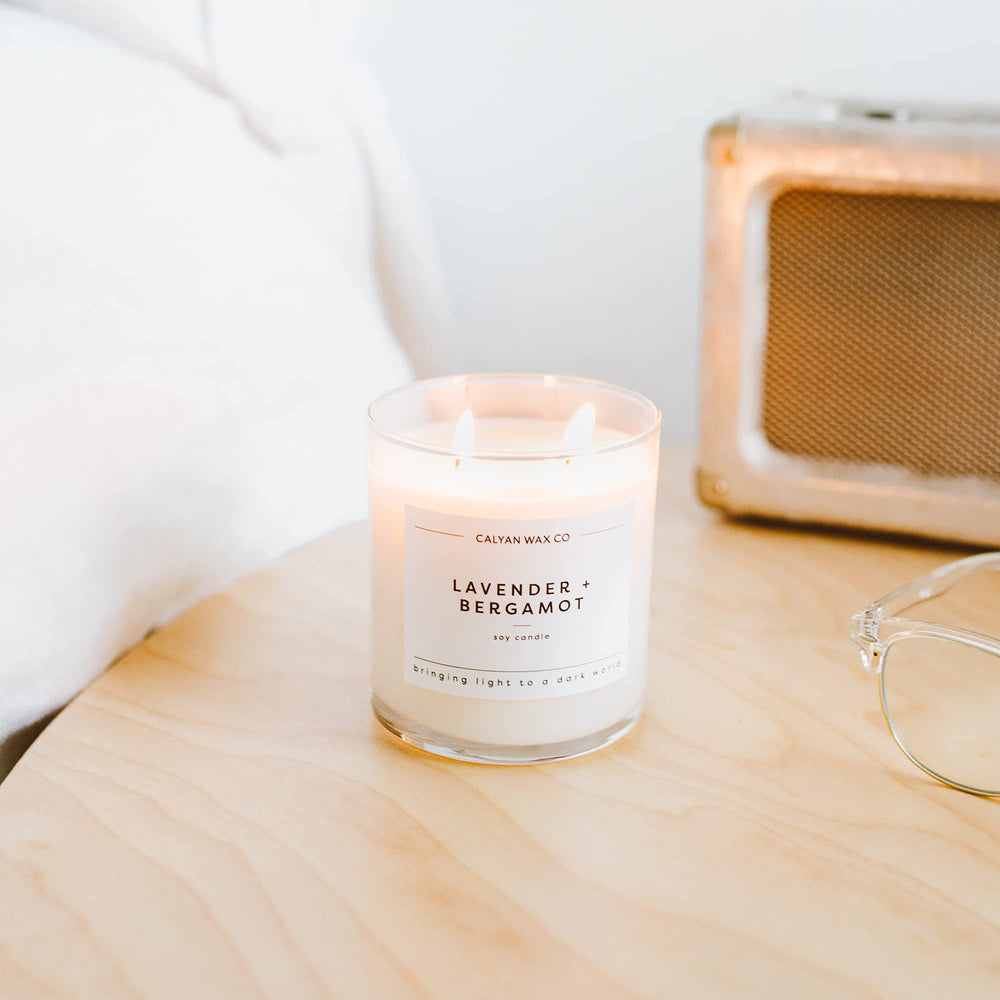 Candle jar label detail