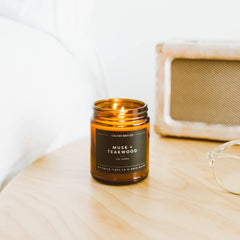Candle lit to create a cozy ambiance in a living room