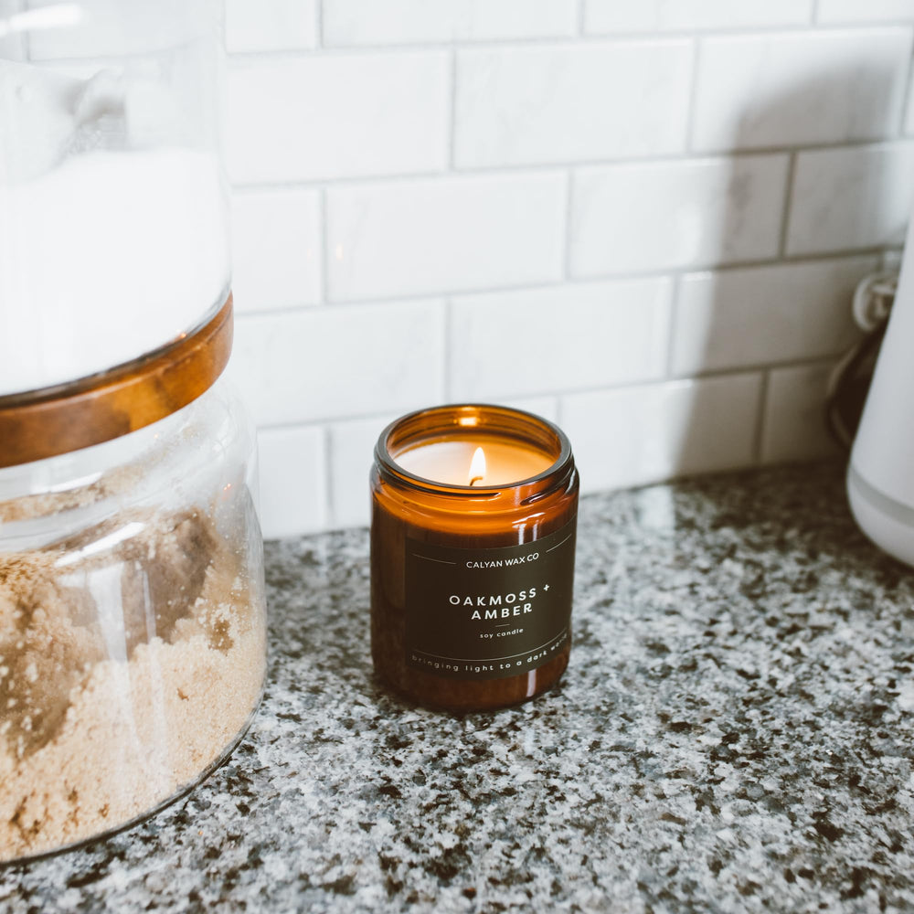 Plant-based ingredients and essential oils used in the candle