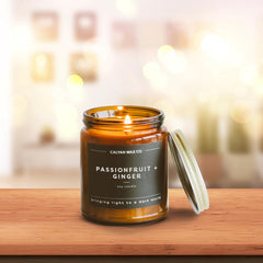 Candle emphasizing non-toxic, plant-based ingredients