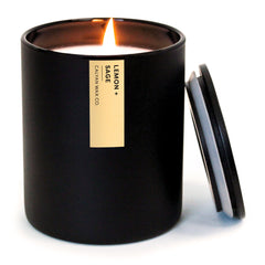 Calyan Wax Co. Passionfruit & Ginger candle in matte black 10.2oz tumbler jar