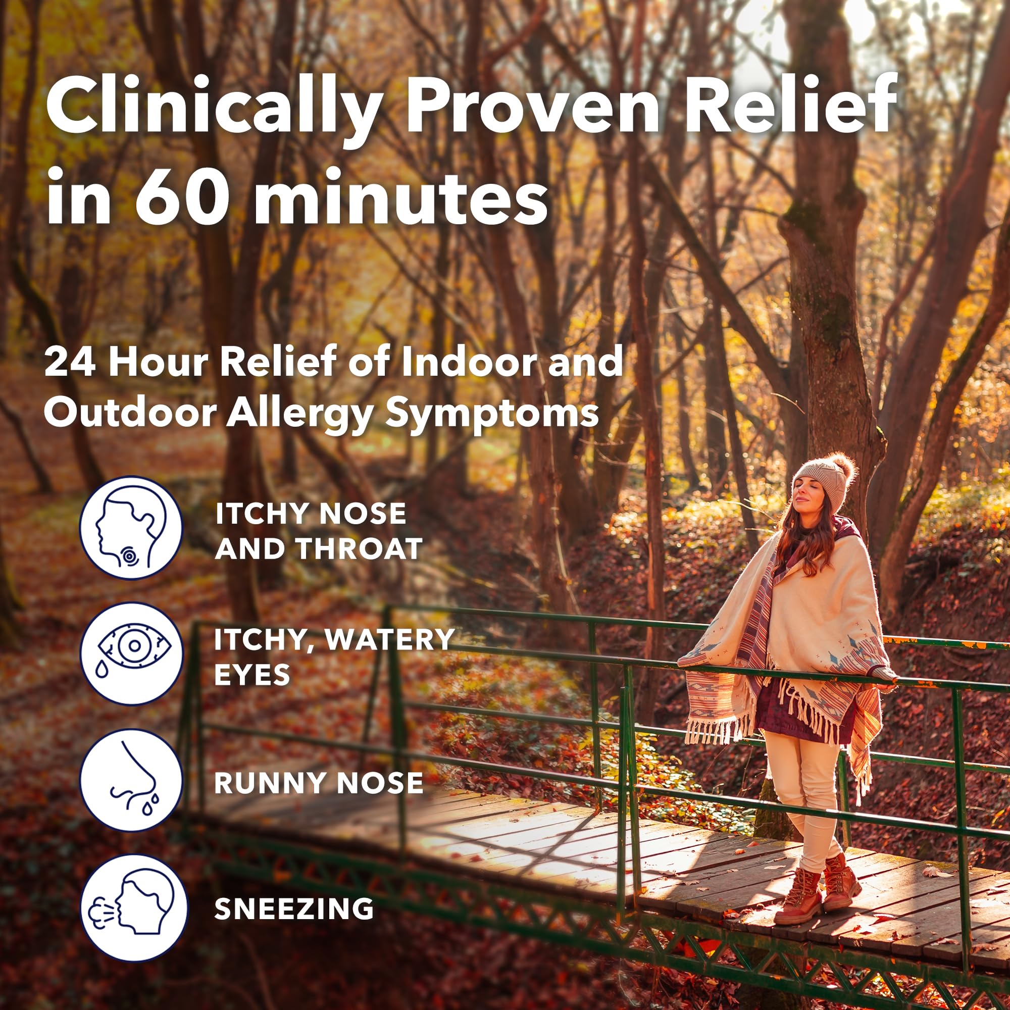 Camber Consumer Care levocetirizine tablets being swallowed indicates easy intake.