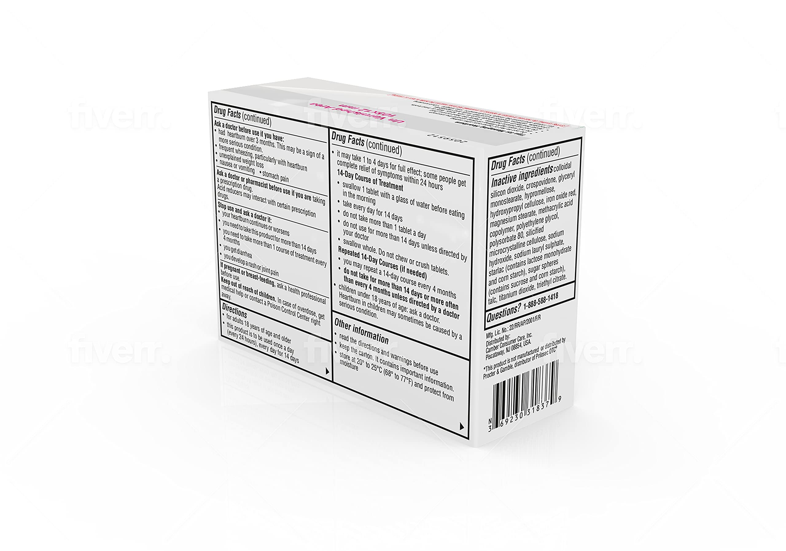 Camber Omeprazole all-day relief concept image.