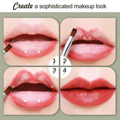 Camdeez Rownyeon flat-bristle lip brush designed for precise lip lining and filling.