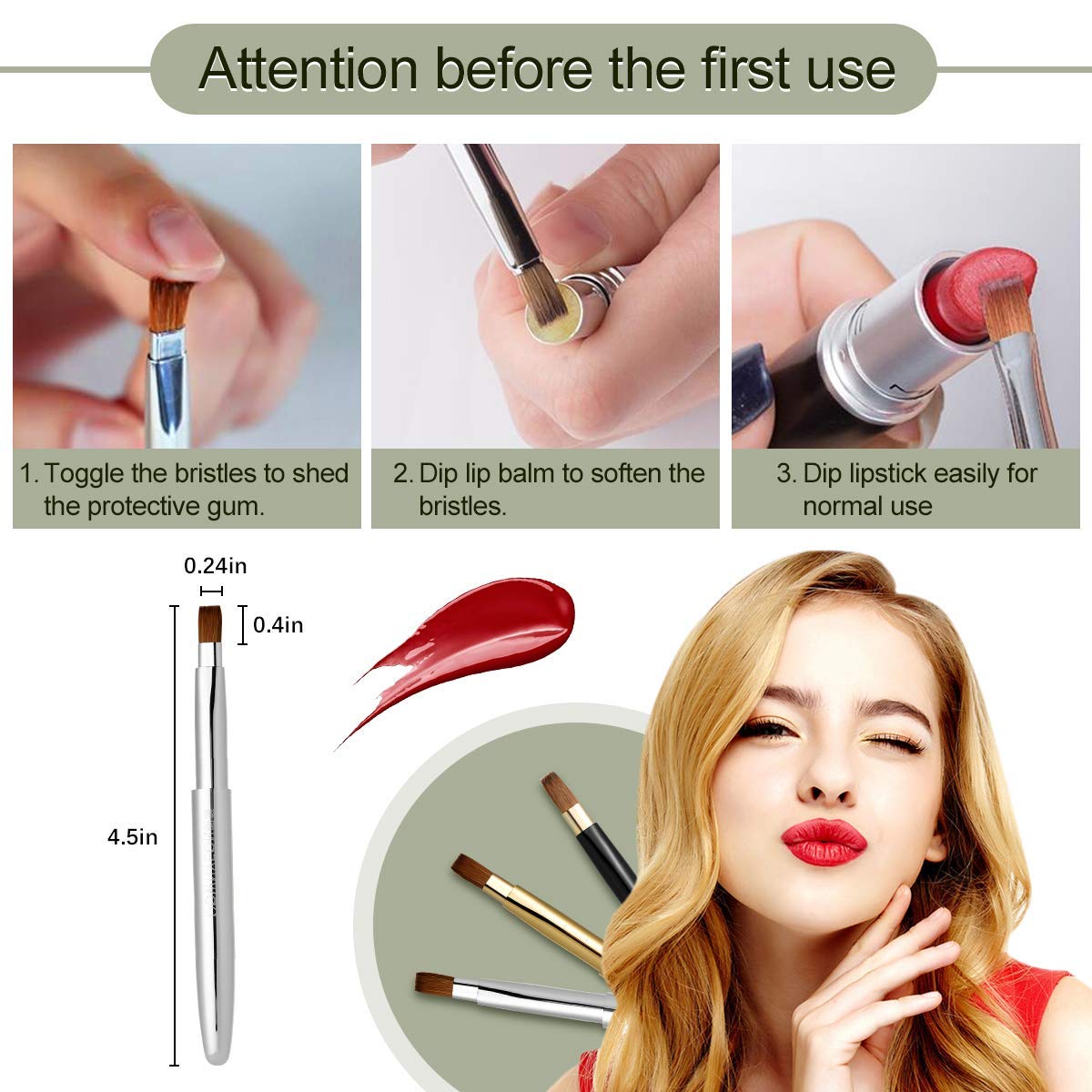 Camdeez Rownyeon nickel-plated ferrule adds durability to daily makeup routines.