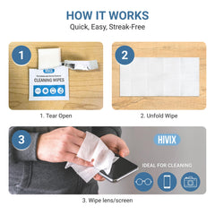 Cameras and smartphones cleaned with lens wipes