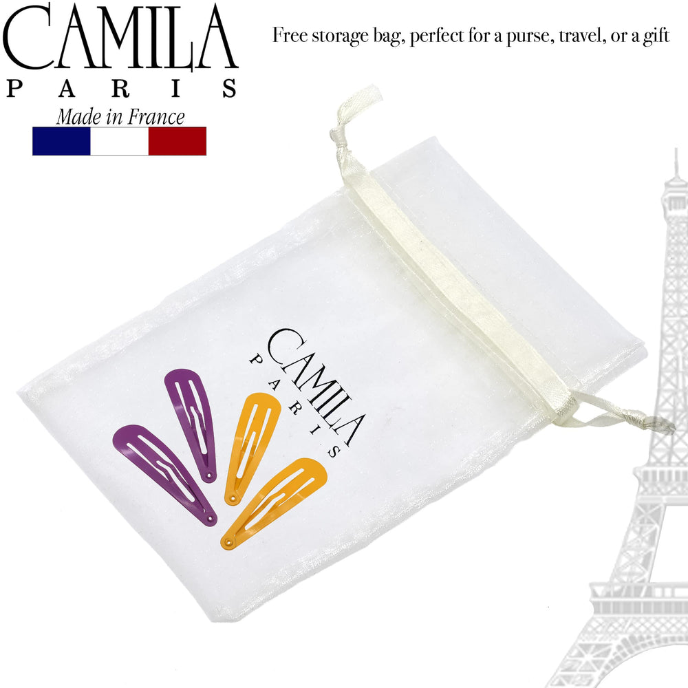 Clip holding hair away from face during activities with Camila CP1330A.