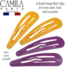 Camila Paris CP1330A metal barrette close-up with smooth finish.