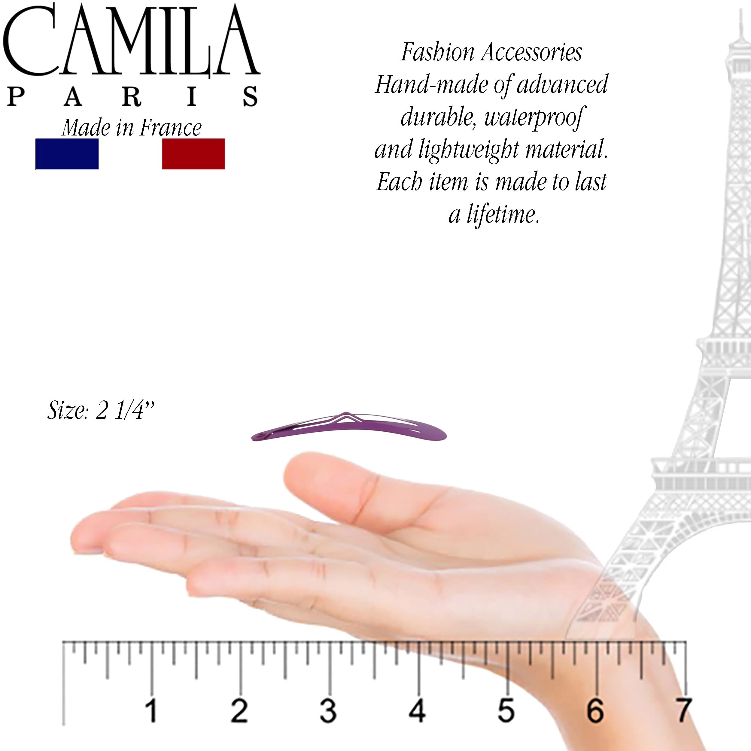 Camila Paris CP1330A clip securing a chic side-swept hairstyle.