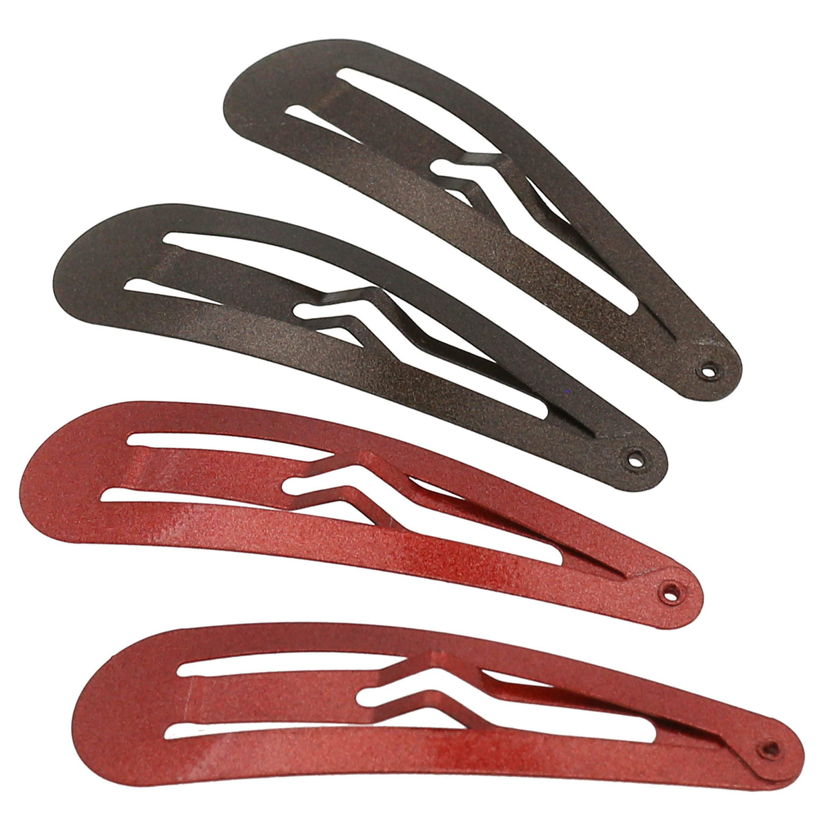 Camila CP1330F metal barrette side view with strong grip for secure styling
