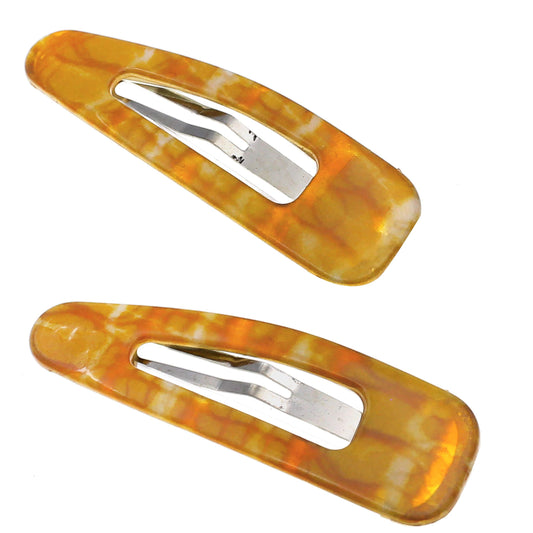 Camila Paris CP3092 yellow snap hair clips, secure hold for all hair types.