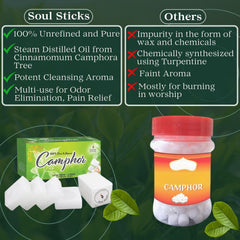 Long-lasting camphor aroma in blocks