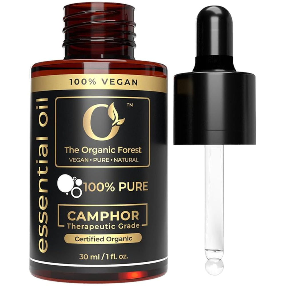 Bottle of 100% Pure USDA Organic Camphor Essential Oil