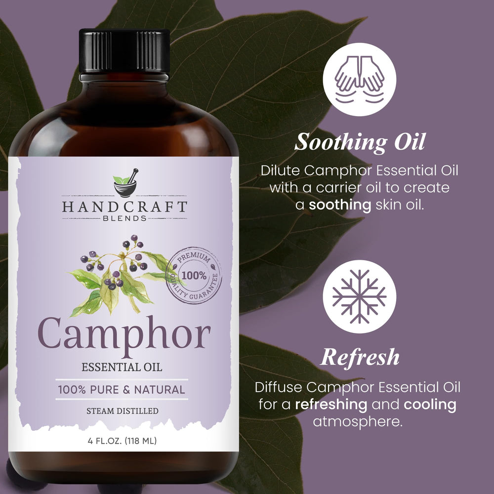 Camphor essential oil for massage and aromatherapy