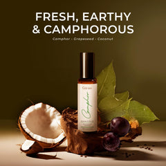 Amber glass bottle for camphor roll-on