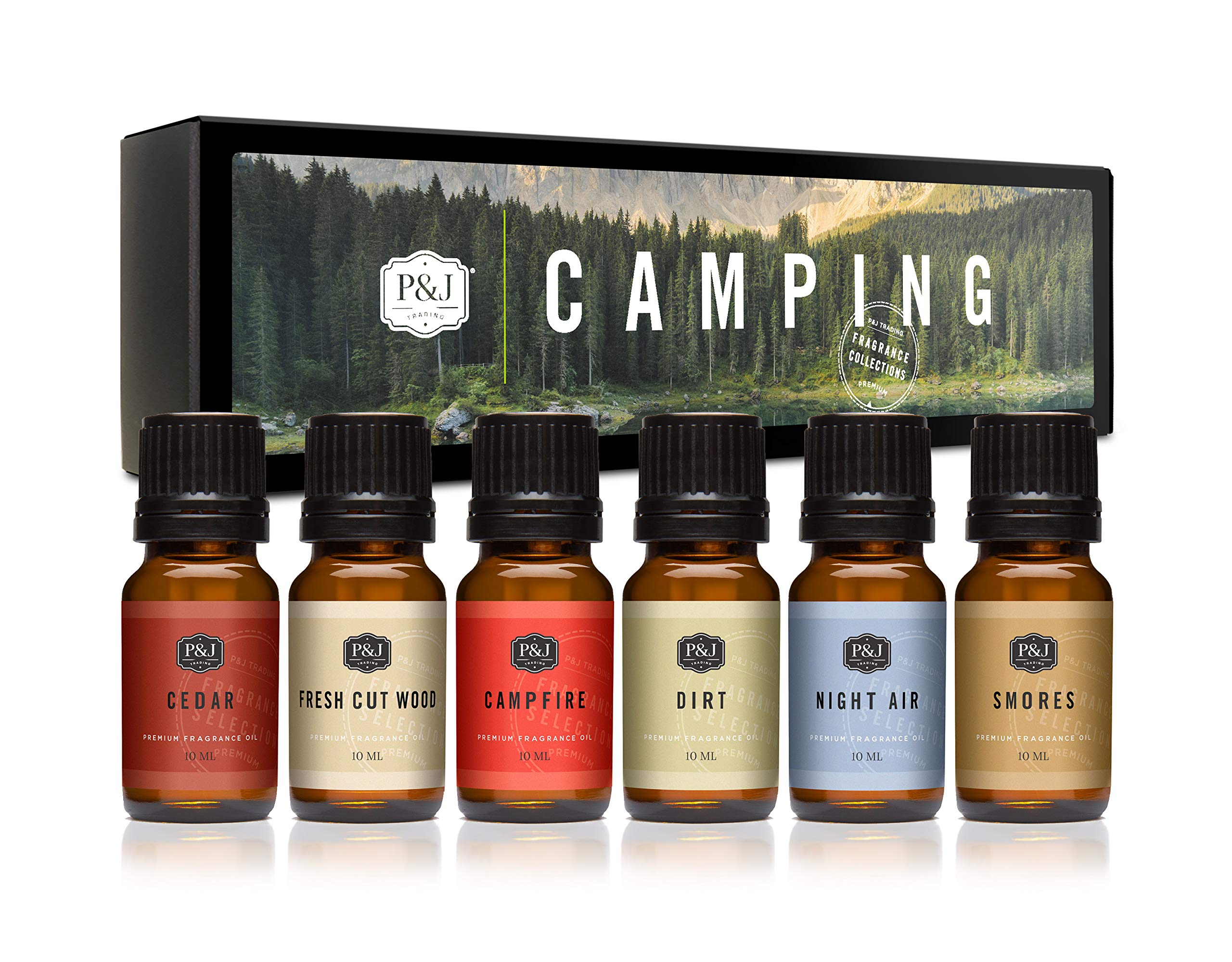 Gift box packaging for P&J Trading Fragrance Oil Camping Set