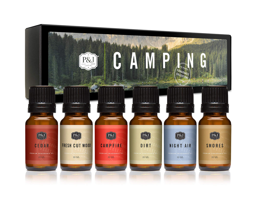 Gift box packaging for P&J Trading Fragrance Oil Camping Set