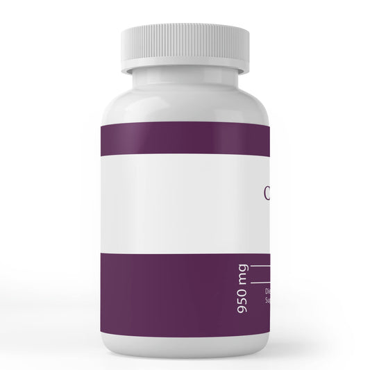 Close-up of the label on the Camu Camu Berry capsules bottle