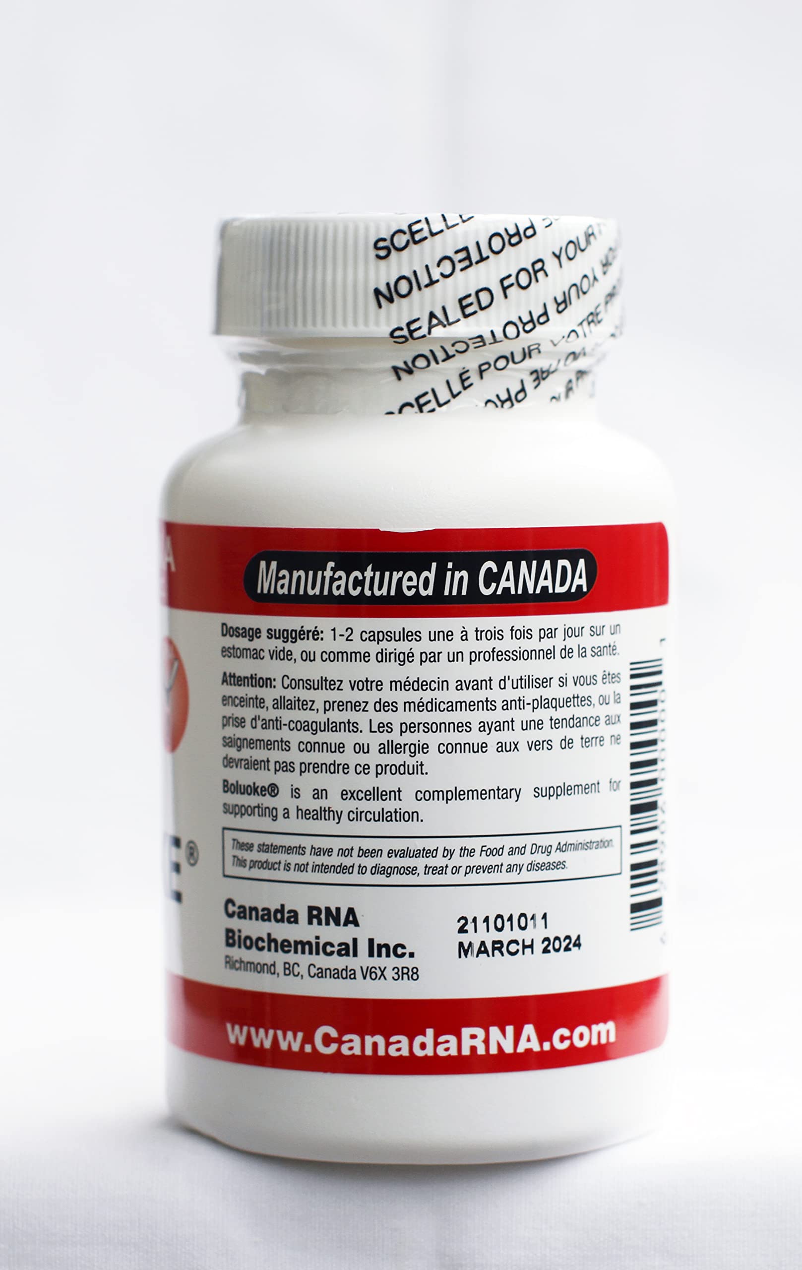 Close-up of Boluoke capsules (Lumbrokinase 20 mg)