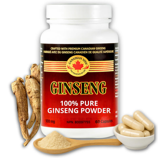 Canadian Vita Ginseng Capsules 500mg bottle – 60 count