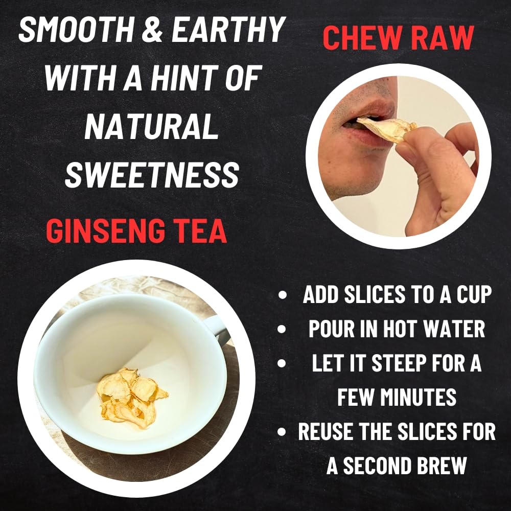 Ontario-grown ginseng root slices used for tea and chewing