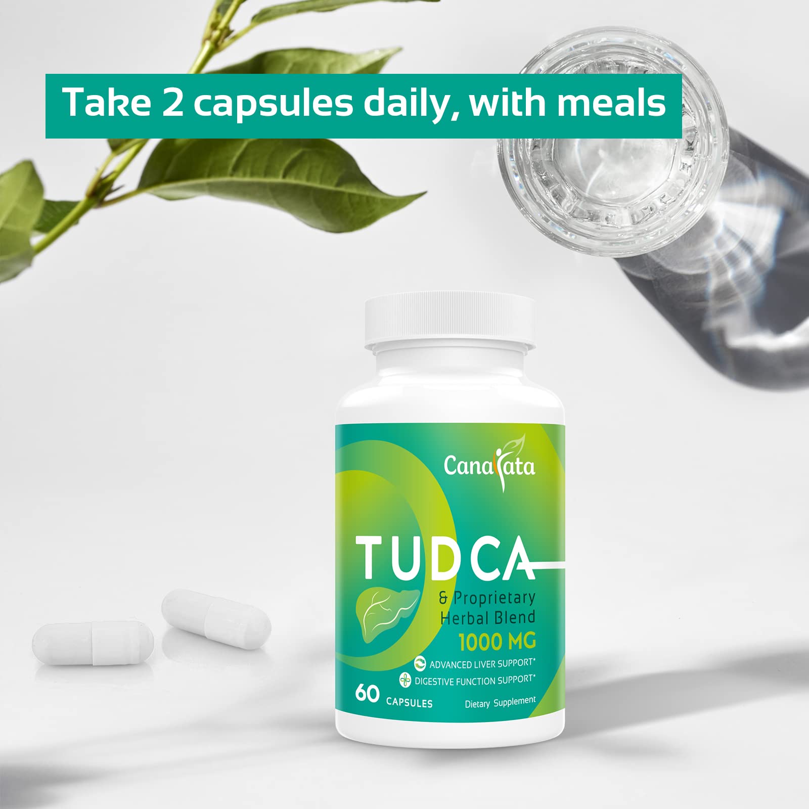 Dandelion root and packaging imagery for Canarata TUDCA