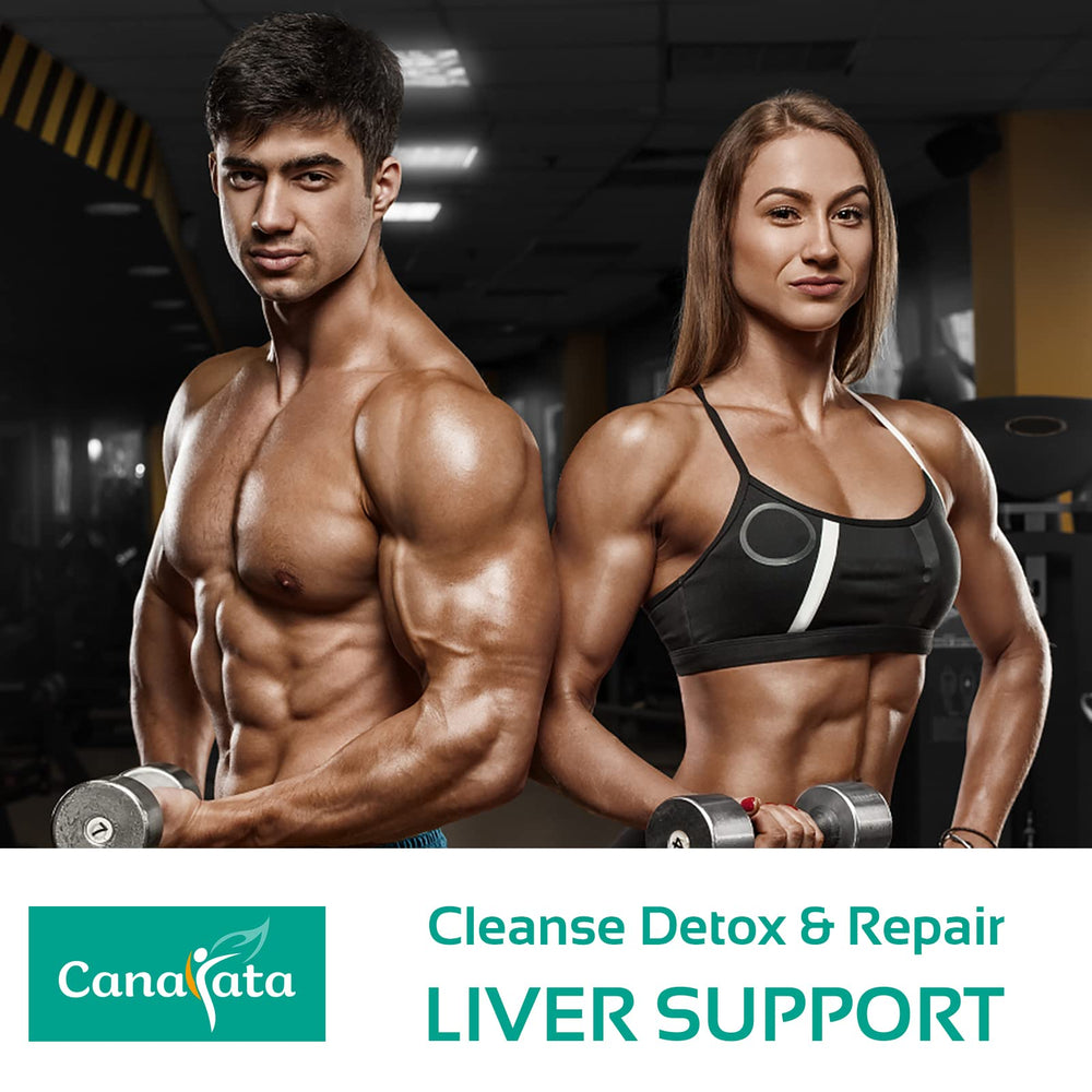 Graphic highlighting Canarata's 7-ingredient liver support complex