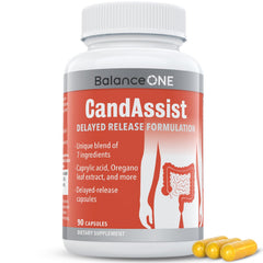 CandAssist Balance ONE Candida Support bottle label