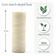 Candelilla wax-coated plant-based dental floss