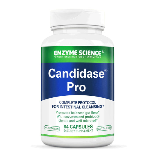 Candidase Pro bottle with label reading 84 capsules